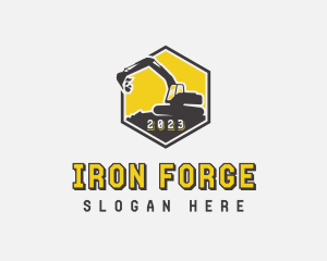 Heavy Equipment Excavator logo design