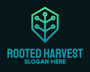 Gradient Branch Shield logo design