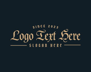 Masculine Gothic Business logo