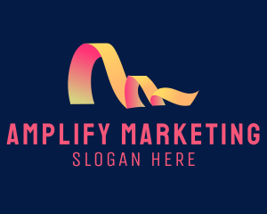 Gradient Ribbon Advertising Agency logo