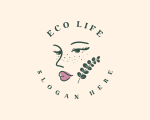 Eco Beauty Woman logo design