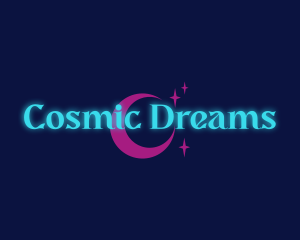 Neon Cosmic Lunar logo design