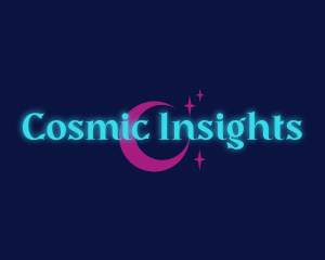 Neon Cosmic Lunar logo design