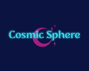 Neon Cosmic Lunar logo design