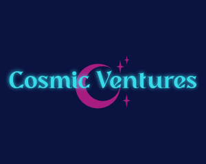 Neon Cosmic Lunar logo design