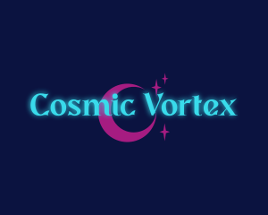 Neon Cosmic Lunar logo design