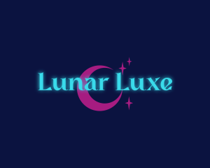 Neon Cosmic Lunar logo design