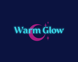 Neon Cosmic Lunar logo design