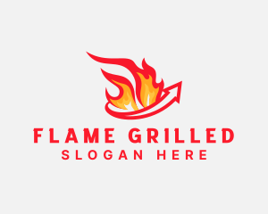 Flame Fire Arrow logo
