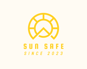 Yellow Sun Letter A logo