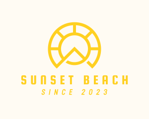 Yellow Sun Letter A logo