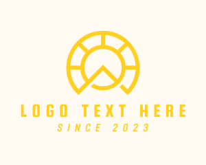 Yellow Sun Letter A logo