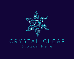 Snowfalke Crystal Gem logo design