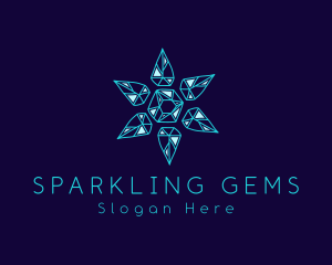 Snowfalke Crystal Gem logo design