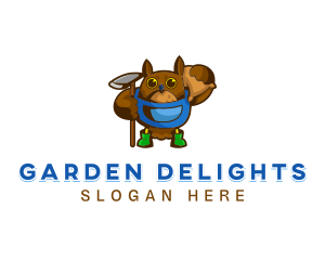 Gardener Owl Hoe logo design