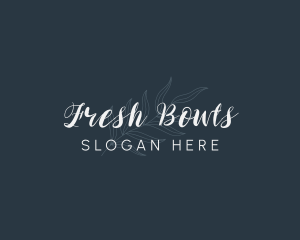 Leaf Cursive Wordmark logo design