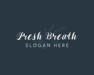 Leaf Cursive Wordmark logo design