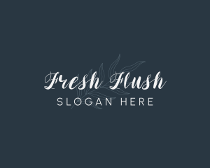 Leaf Cursive Wordmark logo design