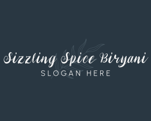 Leaf Cursive Wordmark logo design