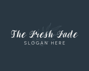 Leaf Cursive Wordmark logo design