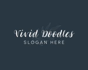 Leaf Cursive Wordmark logo design