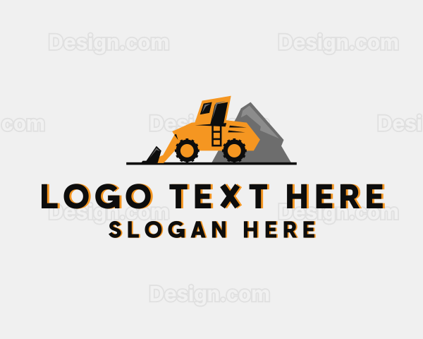 Wheel Loader Heavy Equipment Logo