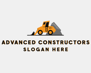 Wheel Loader Heavy Equipment logo design