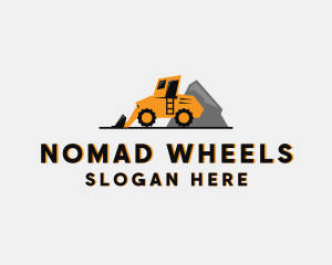 Wheel Loader Heavy Equipment logo design