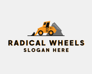 Wheel Loader Heavy Equipment logo design