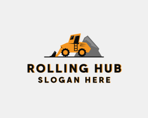 Wheel Loader Heavy Equipment logo design