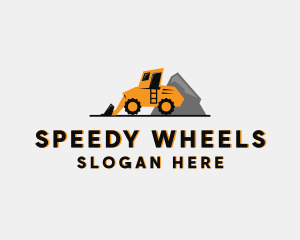 Wheel Loader Heavy Equipment logo design