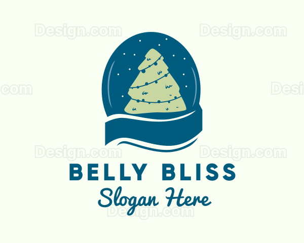 Christmas Tree Snow Globe Logo