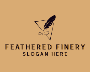 Feather Quill Pen Publisher logo design