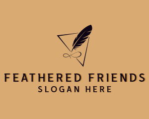 Feather Quill Pen Publisher logo design