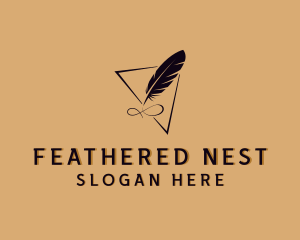 Feather Quill Pen Publisher logo design