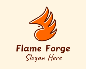 Flame Bird Wings  logo design