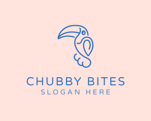 Chubby Toucan Bird logo design