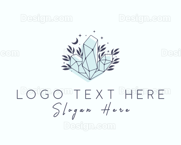 Precious Crystal Gemstone Logo