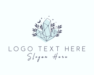 Precious Crystal Gemstone logo