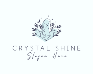 Precious Crystal Gemstone logo