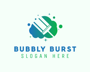 Squeegee Cleaning Suds logo design