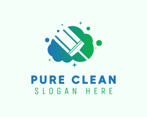 Squeegee Cleaning Suds logo design