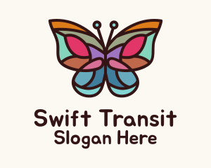 Stained Glass Butterfly Logo