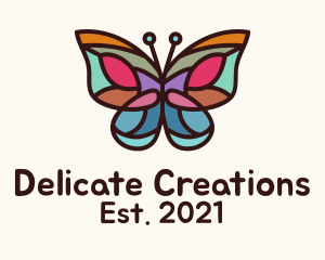 Stained Glass Butterfly logo design