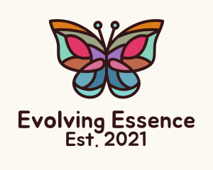 Stained Glass Butterfly logo design