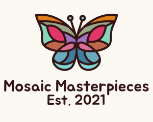 Stained Glass Butterfly logo design