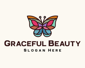 Stained Glass Butterfly logo
