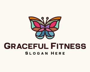 Stained Glass Butterfly logo