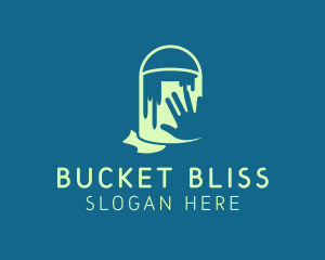 Handyman Painter Paint Bucket  logo design