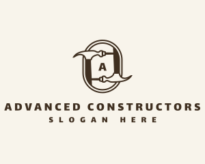 Nail Hammer Carpentry logo design